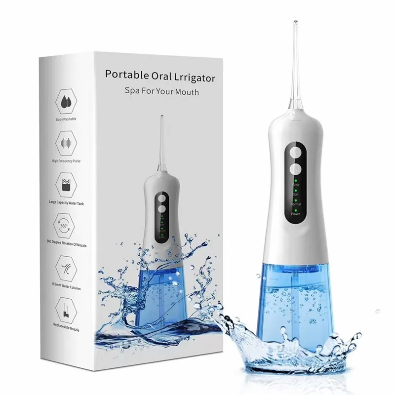 Cordless Water Flosser Dental Oral Irrigator Portable Dental Cleaning Device Rechargeable Thread Water Mouth Washing Machine