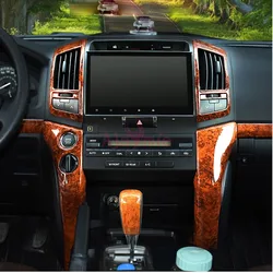 Car Styling Interior Wooden Color Holder Handle Vent Cover Trim 2008-2015 For Toyota Land Cruiser 200 Accessories