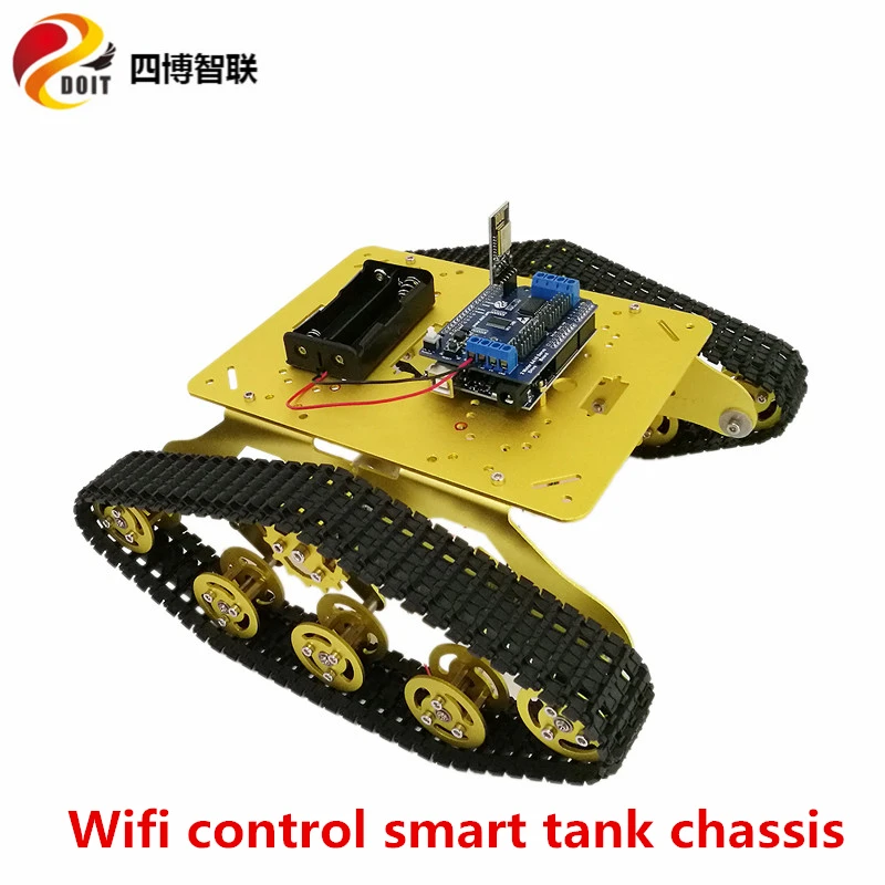 SZDOIT Wifi/Bluetooth/Handle Control TS300 Metal Crawler RC Robot Tank Chassis Kit 9V/12V Motor DIY For Arduino Unassembled Toy