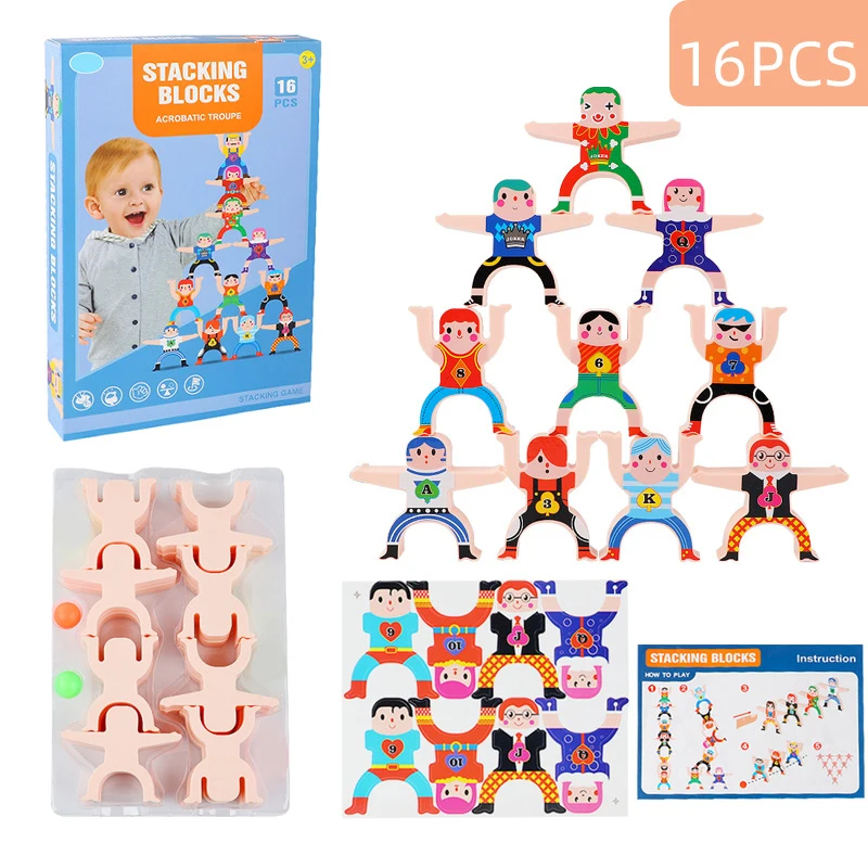 Hercules Evenwichtige Gestapeld Hoge Piramide Bouwstenen Voetbal Speelgoed Playhouse Ouder Kind Spel Cartoon Action Figure Kids Gift