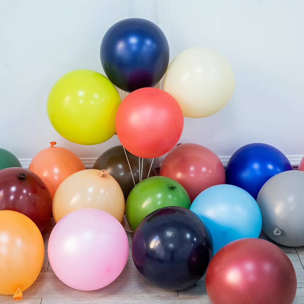 Globo de látex grande de 24 pulgadas, 5 uds., Retro, verde, rosa, rojo, globos de café, decoración para fiesta de cumpleaños y boda, suministros para Baby Shower