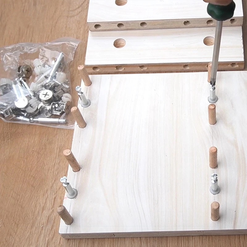 3 in 1 Kit di collegamento a vite per dado ruota eccentrico per mobili per dima di centraggio dado di bloccaggio a camma connettore asta accessori Hardware