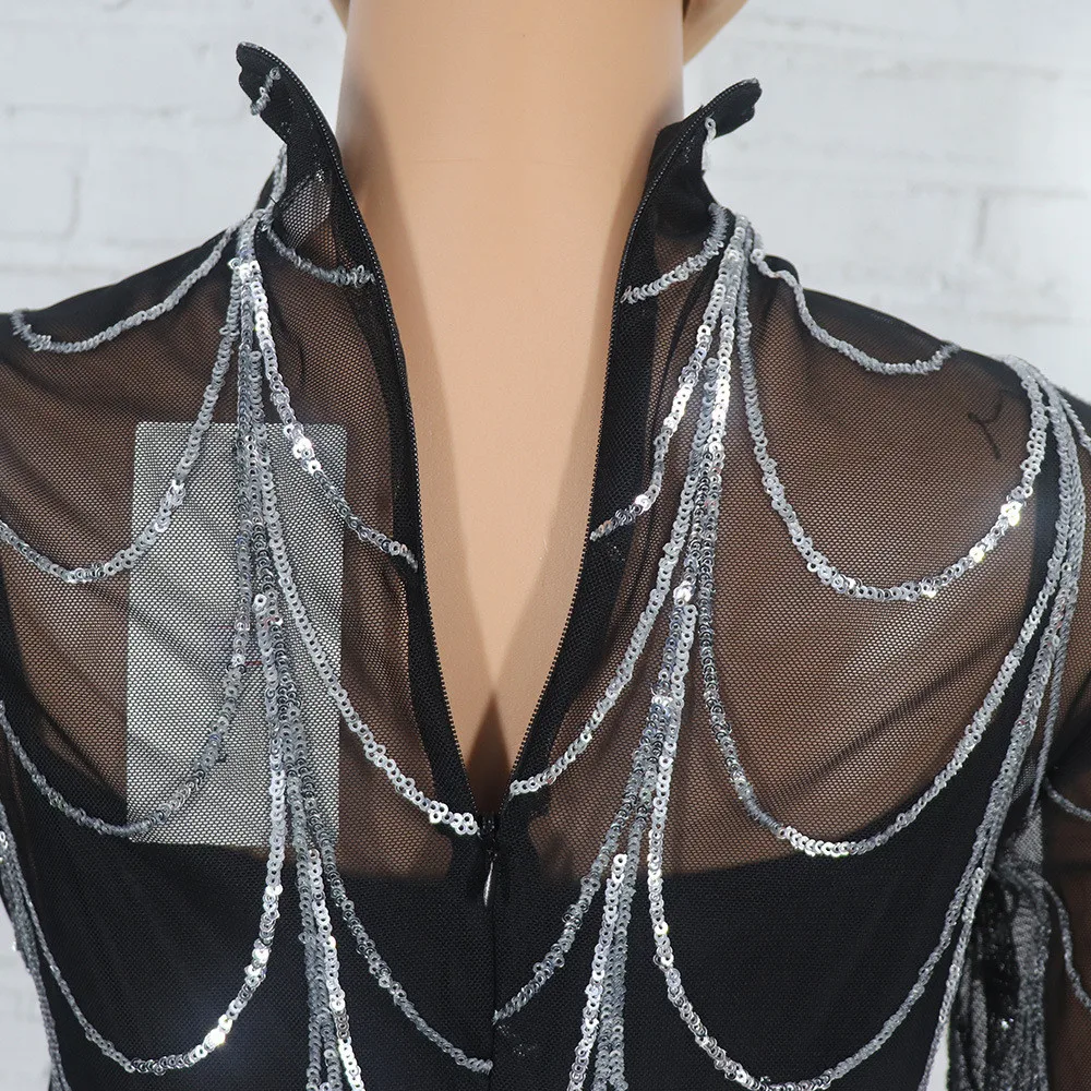 المرأة الأفريقية الترتر حفلة حورية البحر فستان Bodycon ماكسي رداء النيجيري منظور ذيل السمكة فساتين طويلة مساء فستان حفلات الملابس