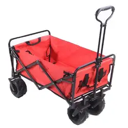 Car Camping Portable Folding Trolley Outdoor Picnic Off-road Wheel Camping  Wagon Shopping Cart Hand Truck Hand Cart Garden Cart