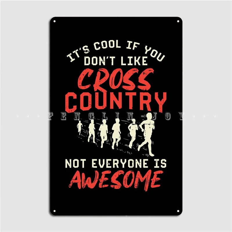 Runner Cross Country Metal Sign Garage Club Custom Mural Painting Wall Cave Tin Sign Posters