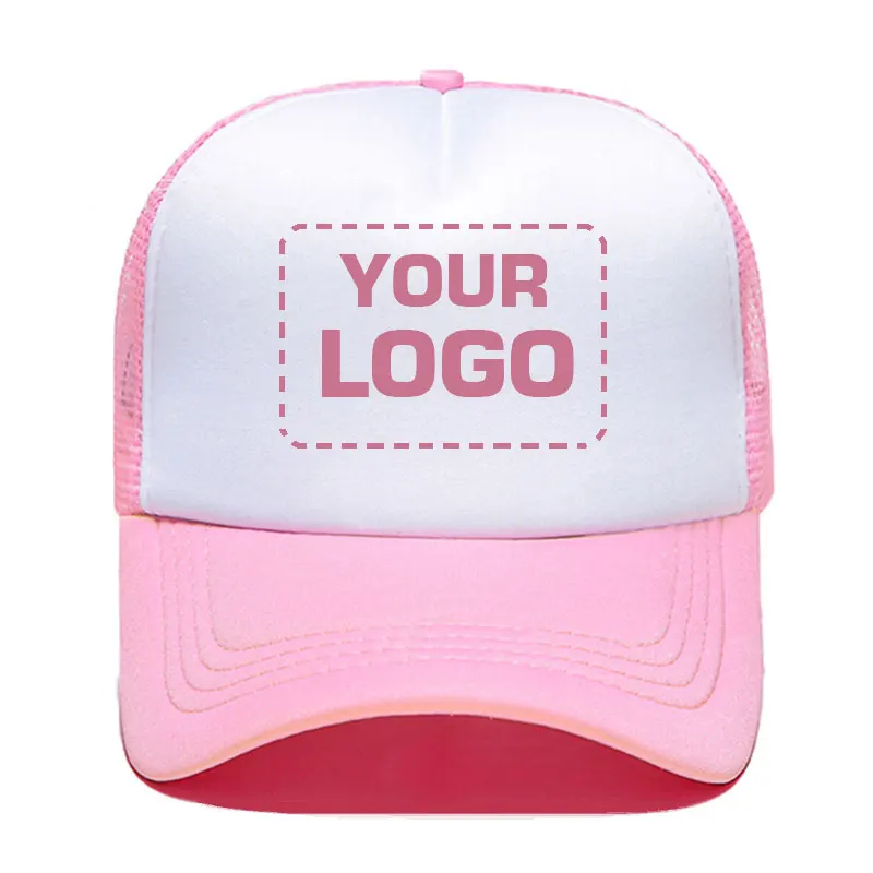 YOUR LOGO personalized customized DIY Printed Funny Women Men Unisex Parent-child Hats Mesh Visor Outdoor Sun Hat