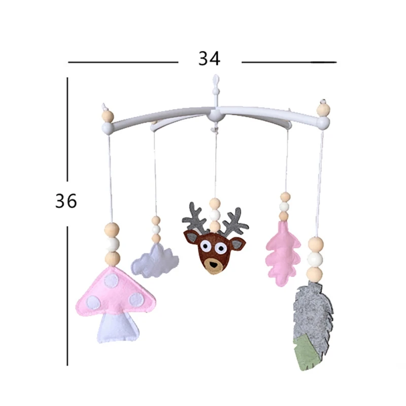 Baby Rattle Toy 0-12 Months Wooden Mobile On The Bed Newborn Music Box Bed Bell Hanging Toys Holder Bracket Infant Crib Boy Toys