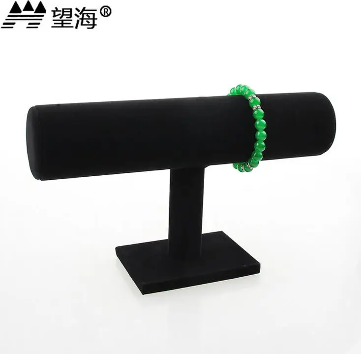 New  Arrival  Velvet Bracelets Chain Watch T-Bar Rack Jewelry Hard Display Stand Holder Jewelry Organizer Hard Display Stand