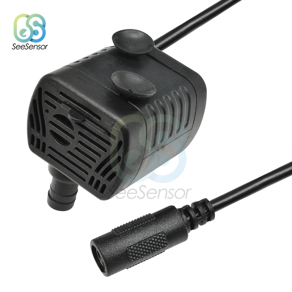 DC-1020 Mini Micro Bơm Chìm 200L/H 1.5M Bể Cá Cá Đài Phun Nước Ao Bơm DC 3W 5.5V- 12V