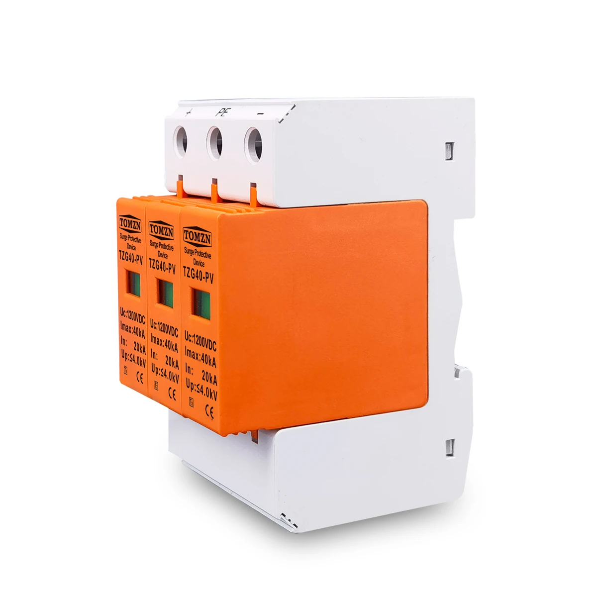 TZG40-PV SPD DC 1200V TOMZN 20KA~40KA House Surge Protector Protective Low-voltage Arrester Device