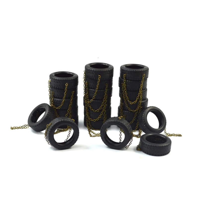 4 قطعة إطارات المطاط محاكاة المضادة للتصادم عجلات 30*11 مللي متر مزخرف سلاسل إطارات ل RC قارب الصيد الساحبة السفينة DIY بها بنفسك اكسسوارات