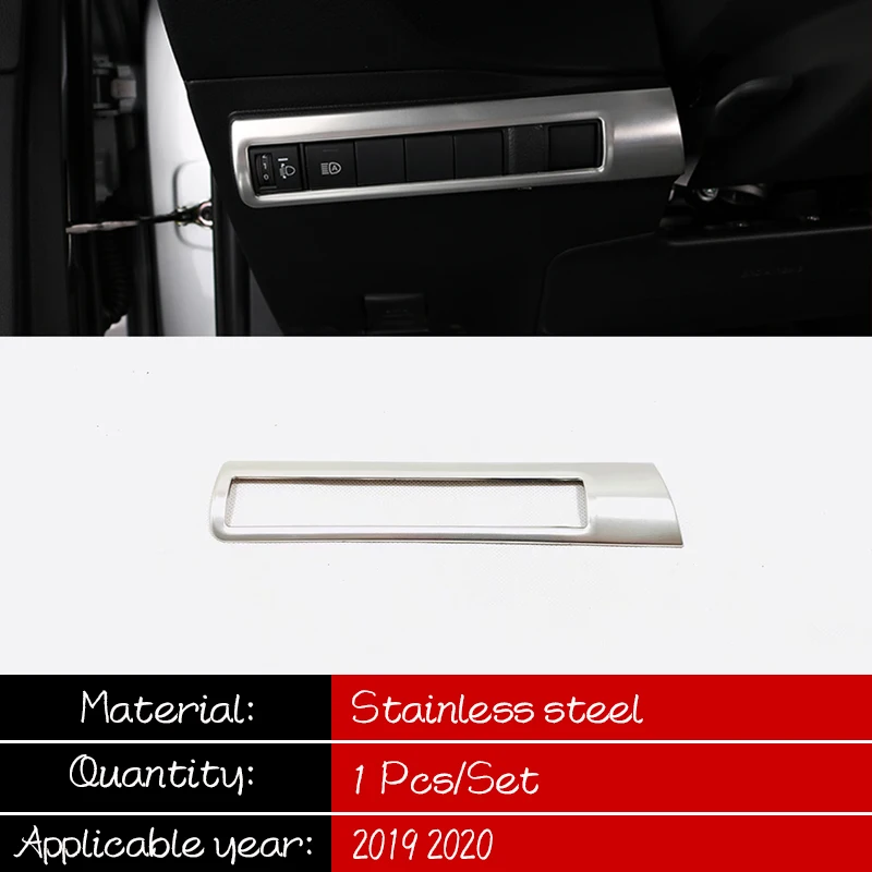 

For Toyota corolla E210 accessories 2019 2020 Stainless Car left middle control decoration cover trim Car headlight Switch