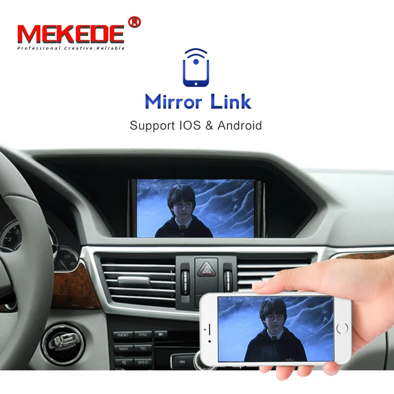 MEKEDE Wireless CarPlay Android Auto CarPlay Multimedia Box per Mercedes Benz Classe E W212 E200 E300 E400 E500 2009-2015