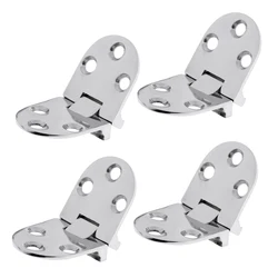 4pcs 316 Stainless Steel Flush Strap Hinge Door Hinge for Marine Boat Yacht