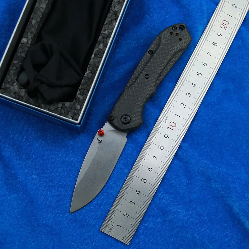 

Складной нож Mark s90v из углеродного волокна 565-1 BM565-1, карманный нож для выживания, для кухни, кемпинга, охоты, практичный для повседневного использования