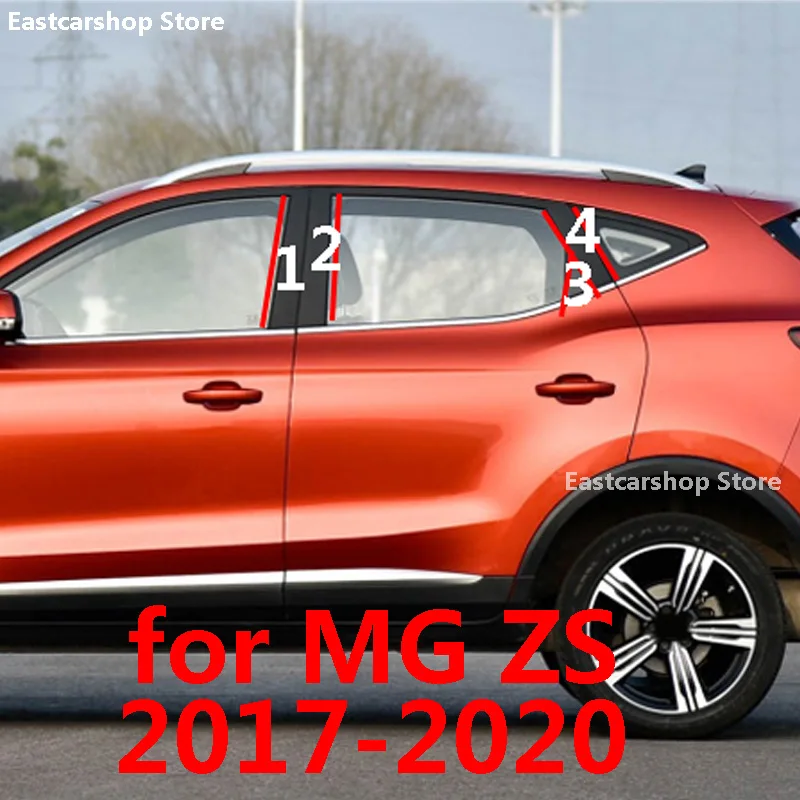 

Для MG ZS 2021 2020 2019 2018 2017 автомобиля ПК двери окна Центральная средняя Колонка отделка украшения B C полоса крышка аксессуары для укладки