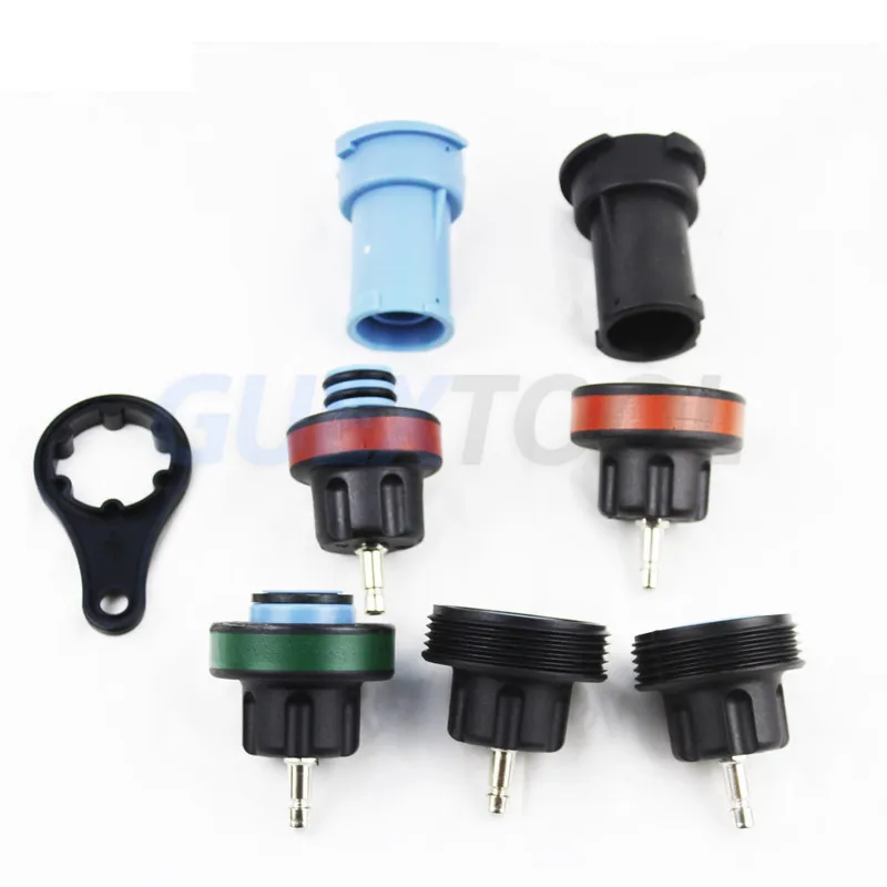 18 Pcs Universal Radiator Pressure Tester Tool Kit Cooling System Testing Tool Water Tank Leakage Detector Nylon Material