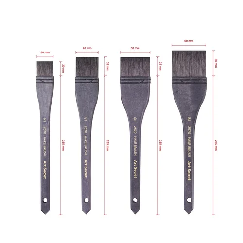 Imagen 2 del producto ArtSecret-dibujo de acuarela 2570 de alto grado, pincel negro grande, mezcla de pelo de ardilla, mango de madera, pinturas acrílicas, suministros de arte