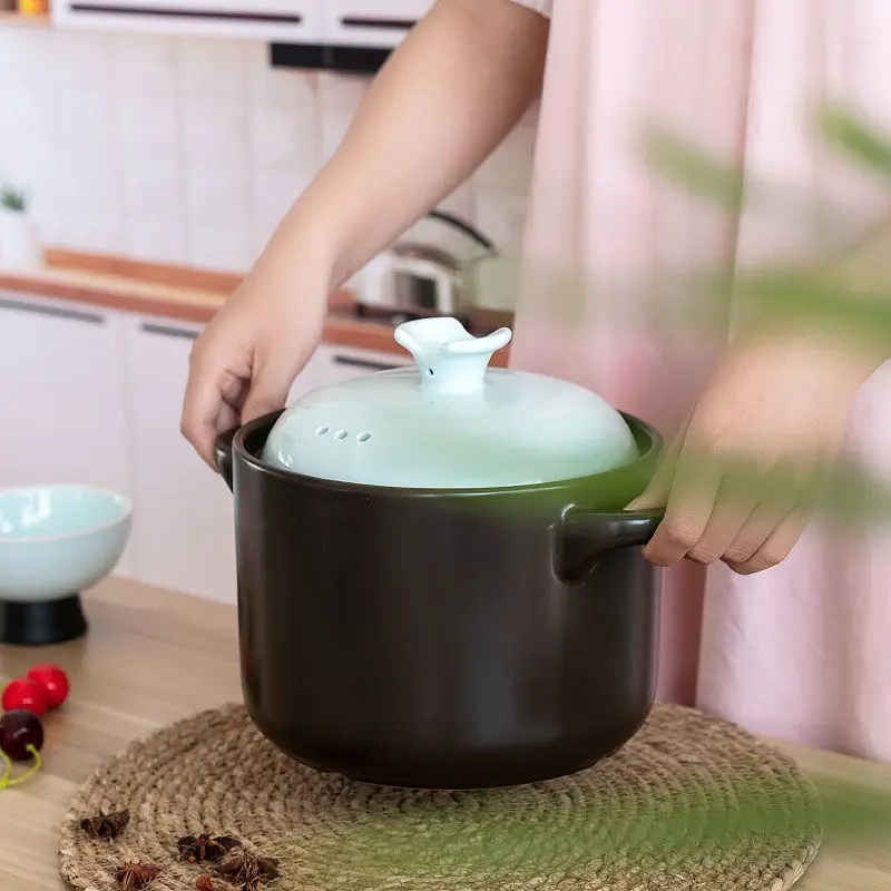 Casserole Stew Pot Soup Gas Household High Temperature Ceramic Pot Claypot Rice Supplement Small Clay Pot Rice Noodle Claypot