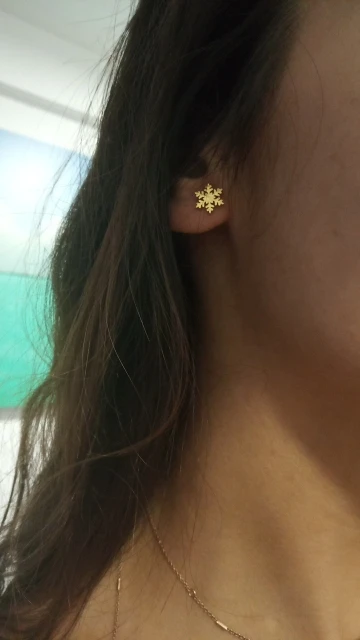 SMJEL dessin animé Animal cerf boucles d'oreilles petit flocon de neige boucle d'oreille pour les filles en acier inoxydable bijoux de noël femmes pendientes