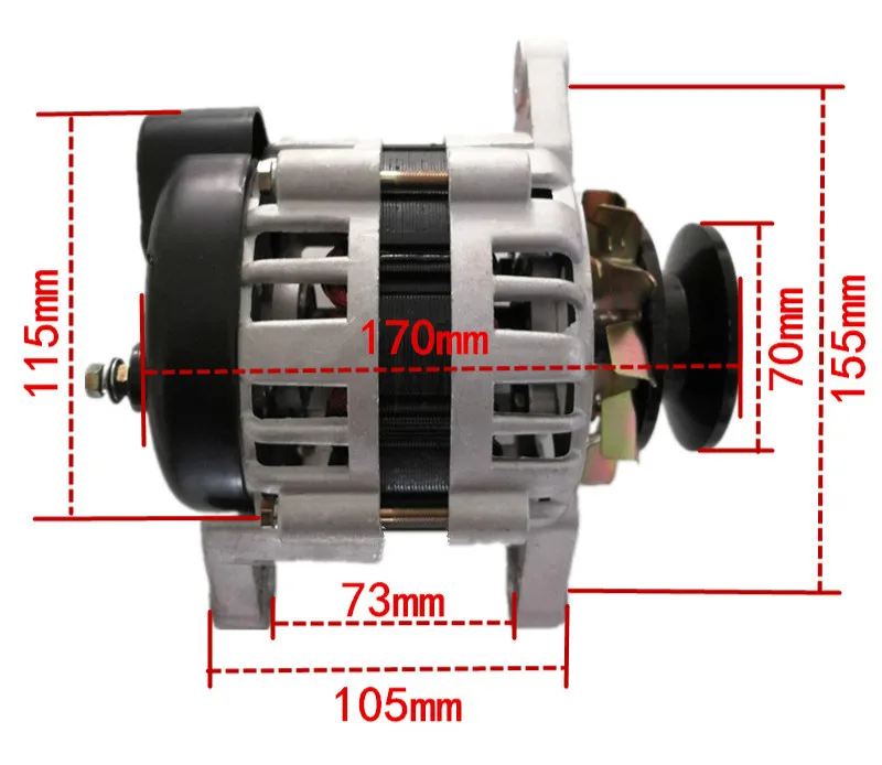 1500W Small Household Pulley Wheel Permanent Magnet Constant Voltage 220V 1500W Alternator Brand New Pure Copper