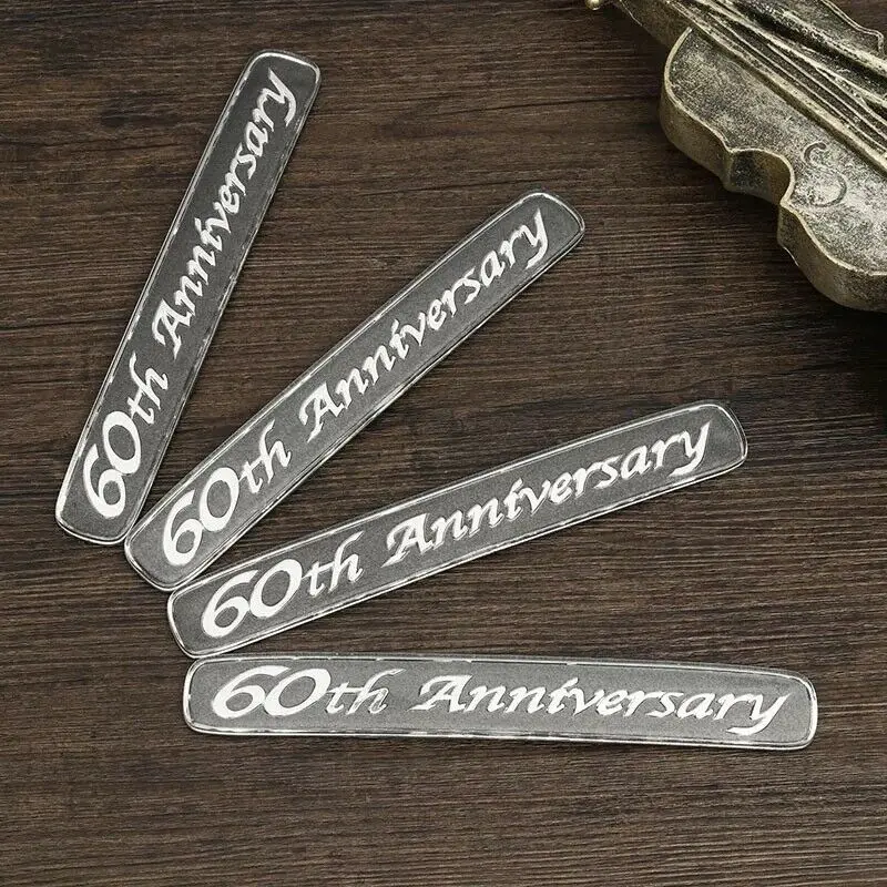 

4pcs 60th Anniversary Auto Car Side Emblem Badge Decal Stickers Fit Land Cruiser