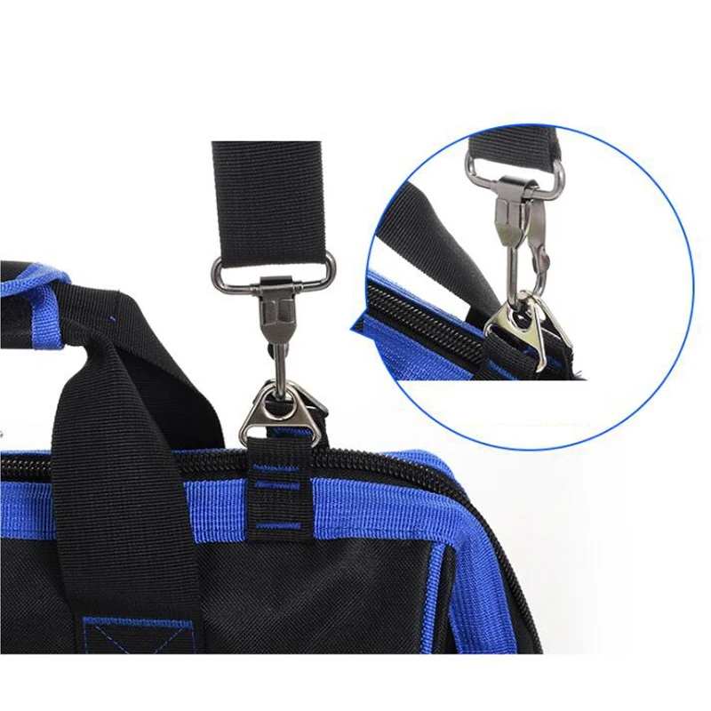 Borsa per attrezzi multifunzione borsa a spalla portatile borsa per attrezzi a doppio uso borsa in tessuto Oxford borsa per attrezzi impermeabile borsa per attrezzi per elettricisti