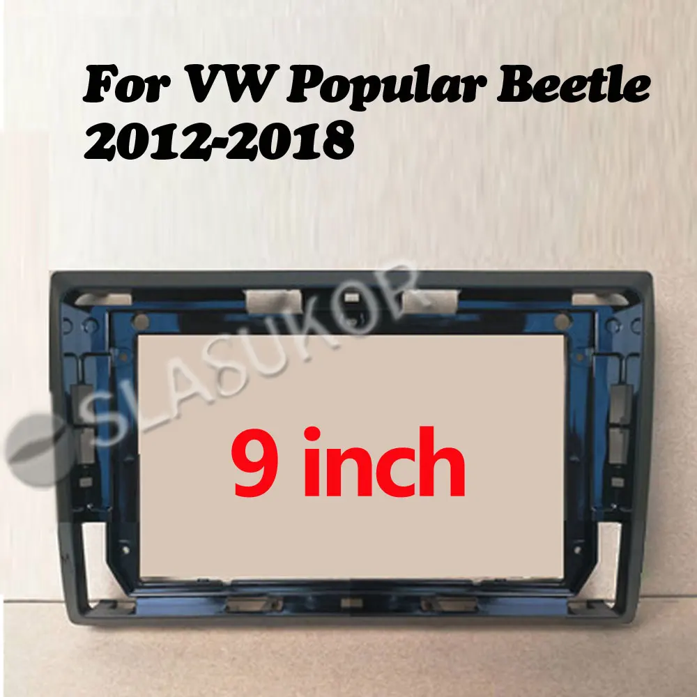 Für Volkswagen VW Popular Beetle 2012–2018 Rahmen ohne Kabel Arbeit Stereo Panel Dash Installation DVD Rahmen 9 Zoll 2din