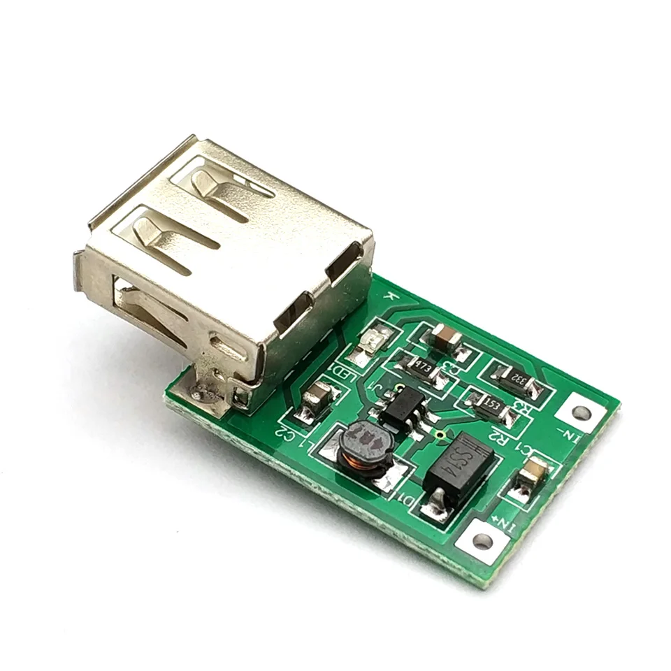 0.9V ~ 5V To 5V 600MA ชาร์จ USB Step Up โมดูล Mini DC-DC Boost Converter สีเขียว