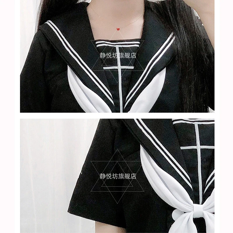 สาวฤดูร้อนสูงเอวจีบกระโปรงแขนสั้นเสื้อแปลกใหม่JK School Uniformชุดคอสเพลย์นักเรียนเสื้อผ้าไม่มีถุงเท้า