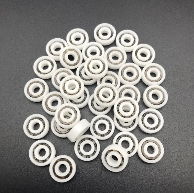 10 Stück/50 Stück POM-Lager 607 7*19*6mm Kunststoffkugellager mit Glaskugeln, Nylonkäfig, tiefe Rille 7×19×6mm – Detail 3