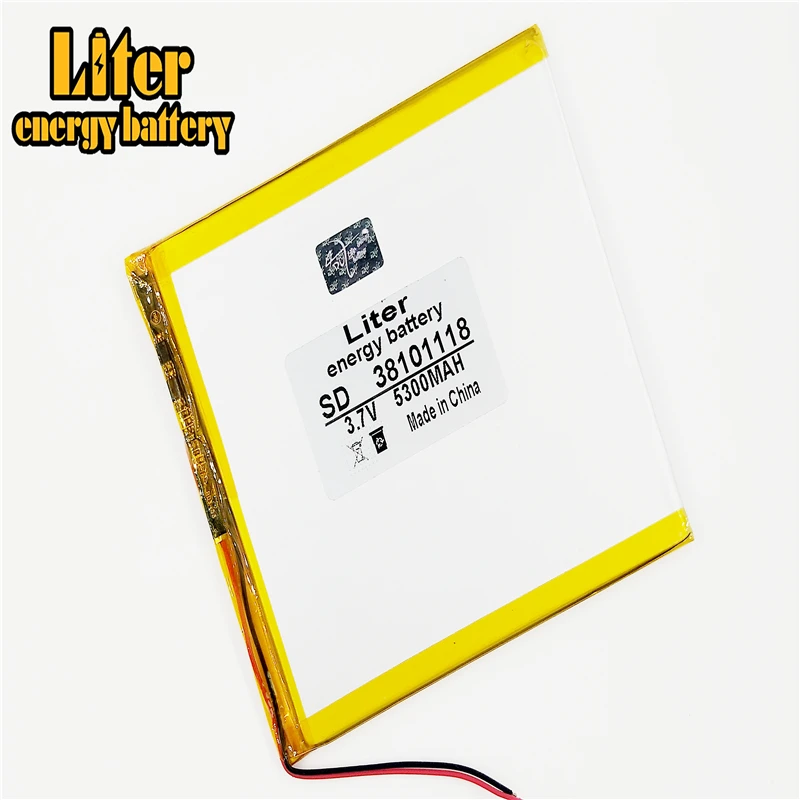 Polymer 5300mah 3.7V 38101118 smart home Li-ion battery for 8inch 9inch 10inch