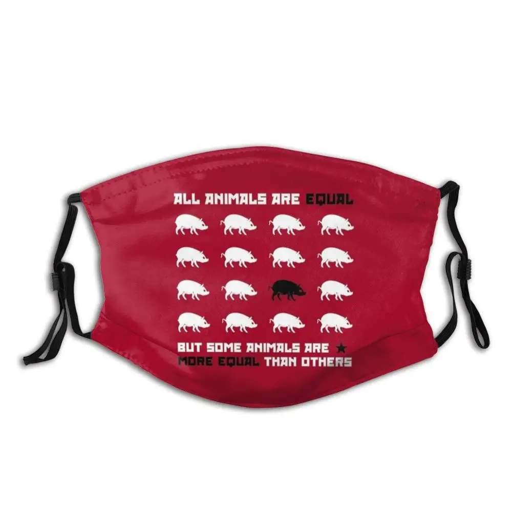 

All Animals Are Equal 2 ( Red ) Adult Kids Anti Dust Filter Diy Mask Animal Farm George Orwell Russian Revolution Communism