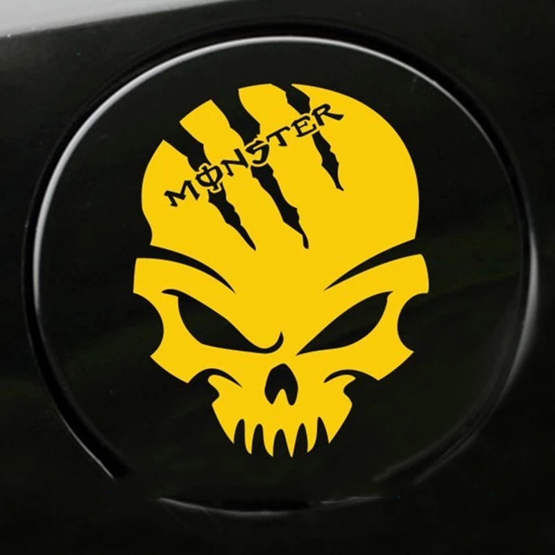 Skull Car Sticker Demon Decal Fuel Tank Cover Door Window Bumper Trunk Motorcycle Helmet Reflective Waterproof Stickers