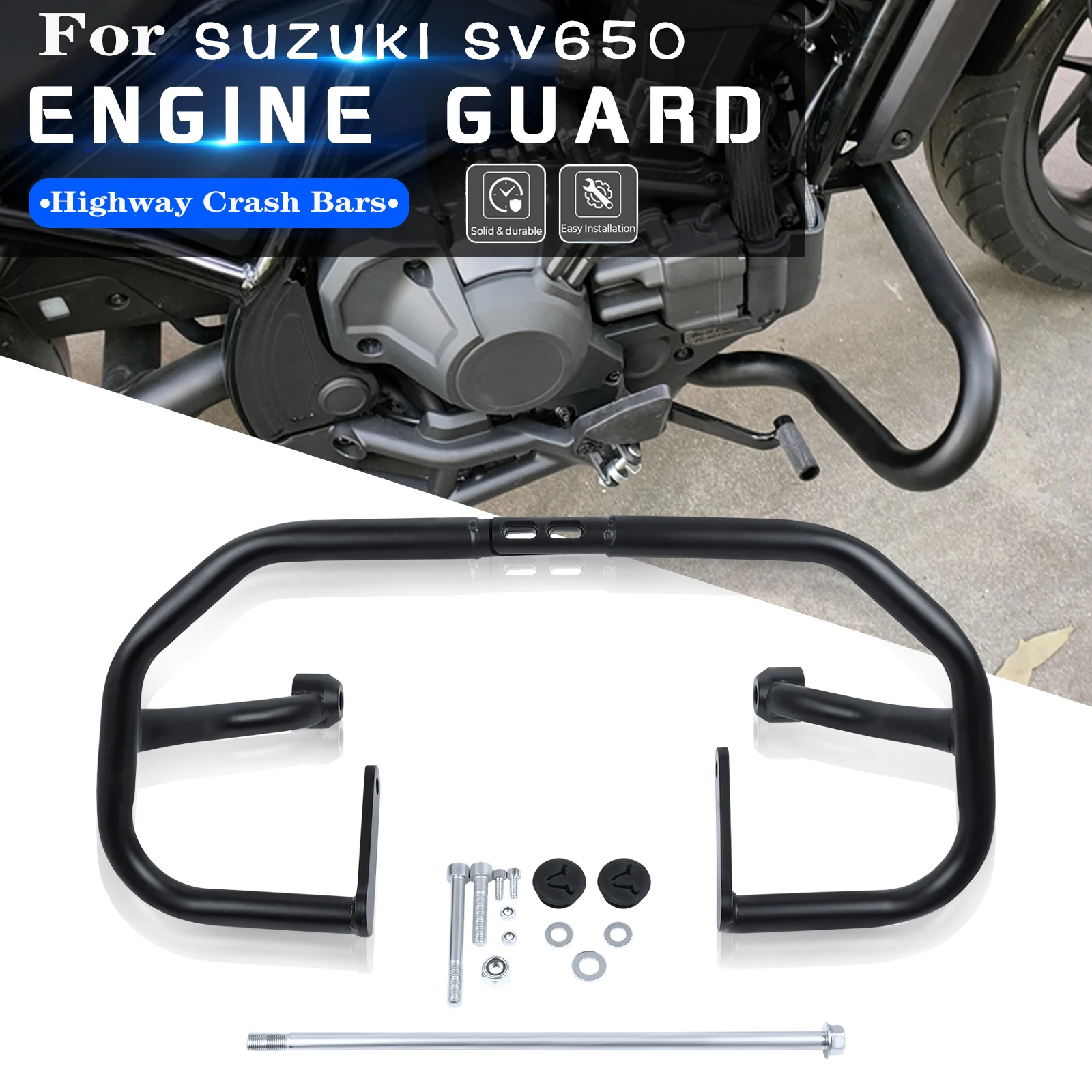 

For Suzuki SV650 SV 650 2017-2023 SV650X 2018 -2023 Motorcycle Highway Crash Bars Protection Engine Guard Bumper Stunt Cage