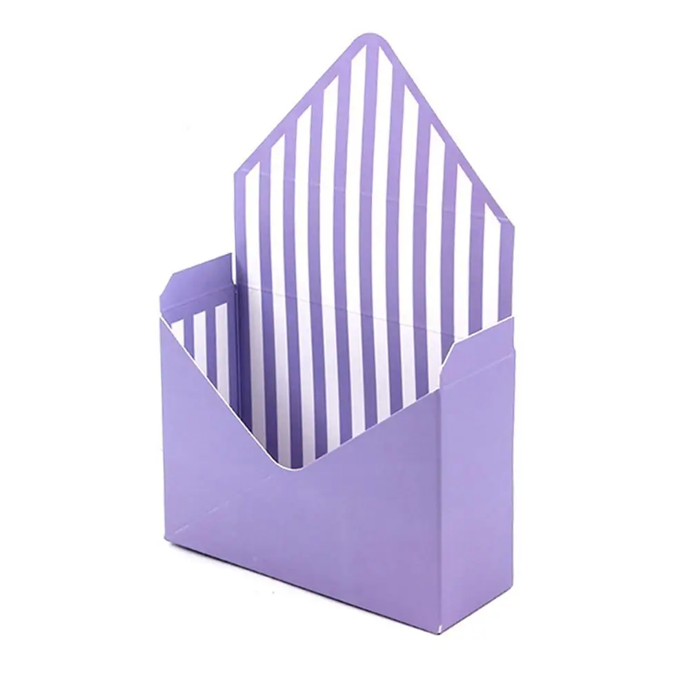 

Creative Envelope Fold Flower Storage Box Wedding Engagement Party Decor Polka Dot Stripes Printed Paperboard Packaging Wrapping