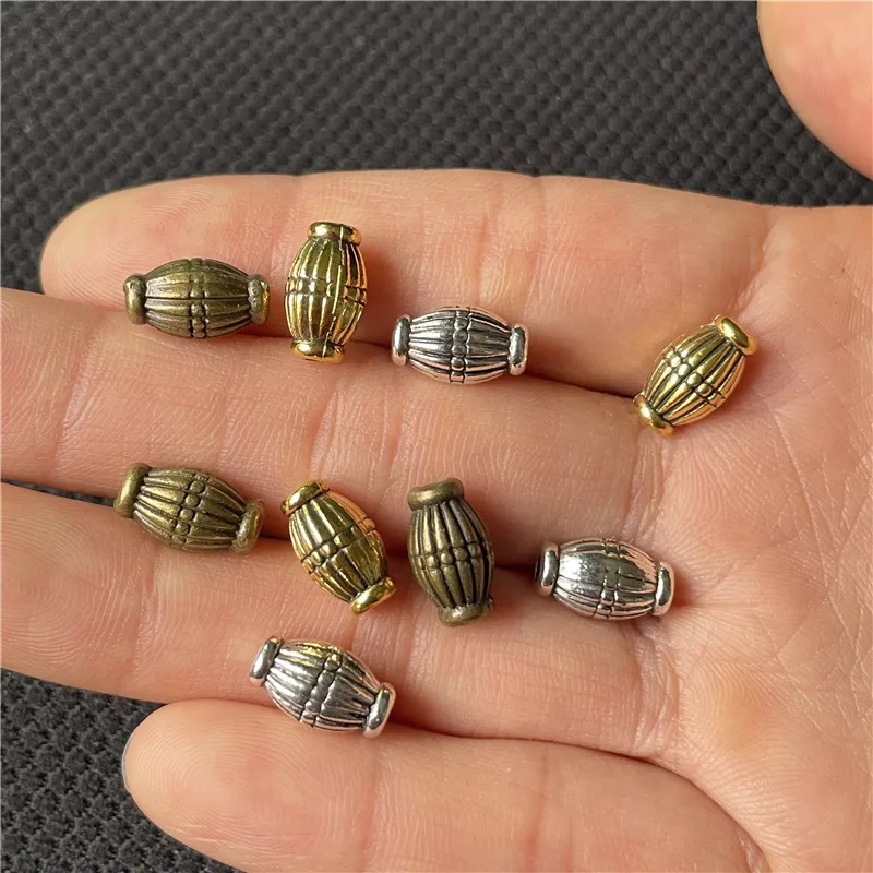 15pcs olive striped spacer beads handmade necklace bracelet oval connection piece wholesale DIY jewelry accessories
