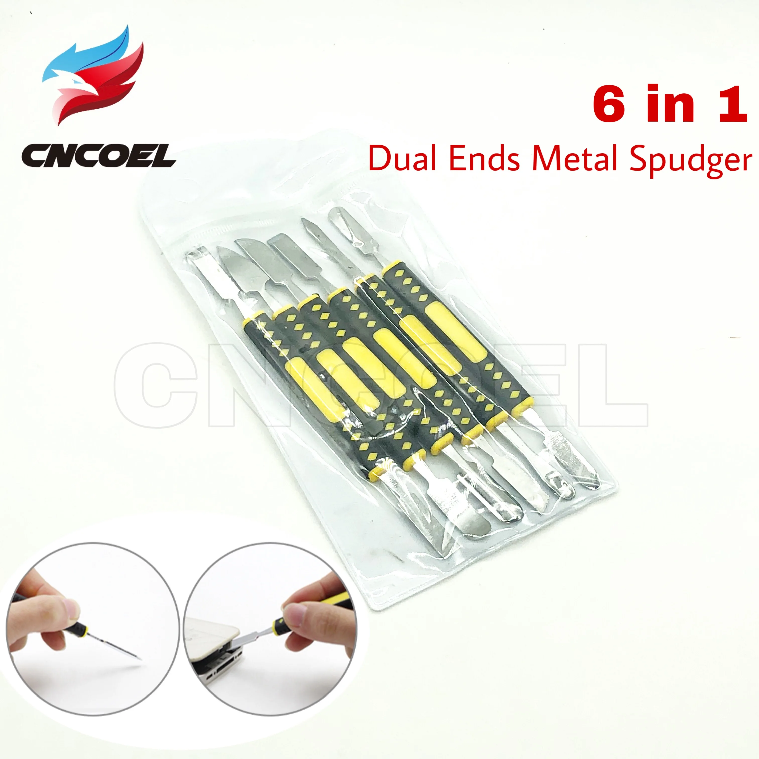 

Dual Ends Metal Spudger 6pcs Hand Tool Set for iPhone iPad Tablet Mobile Phone Prying Opening Repair Tool Crowbar Disassemble