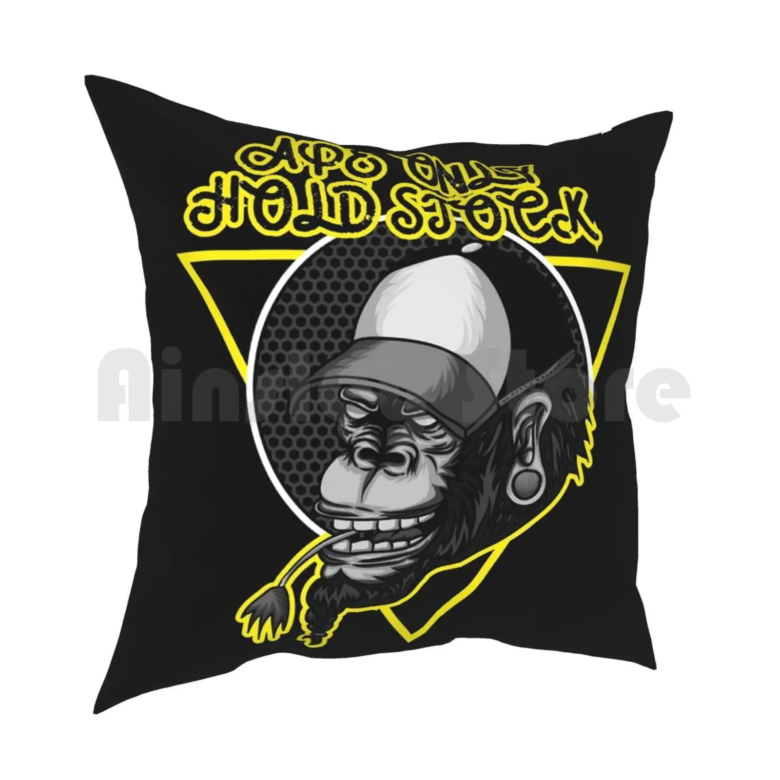Ape Only Hold Stock Pillow Case Printed Home Soft DIY Pillow Cover Ape Onlya Hold Stocks Ape Only Hold Stock Analysis Ape