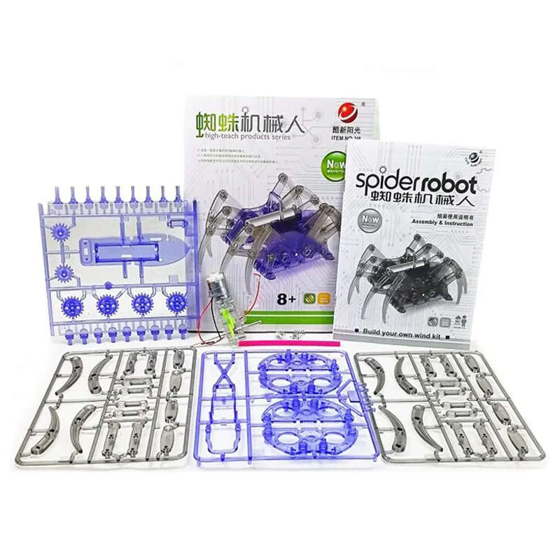 New funny Diy Electric Spider Robot puzzle toy Electric Crawling Animal Science Toy Model electronic pet Gifts for children