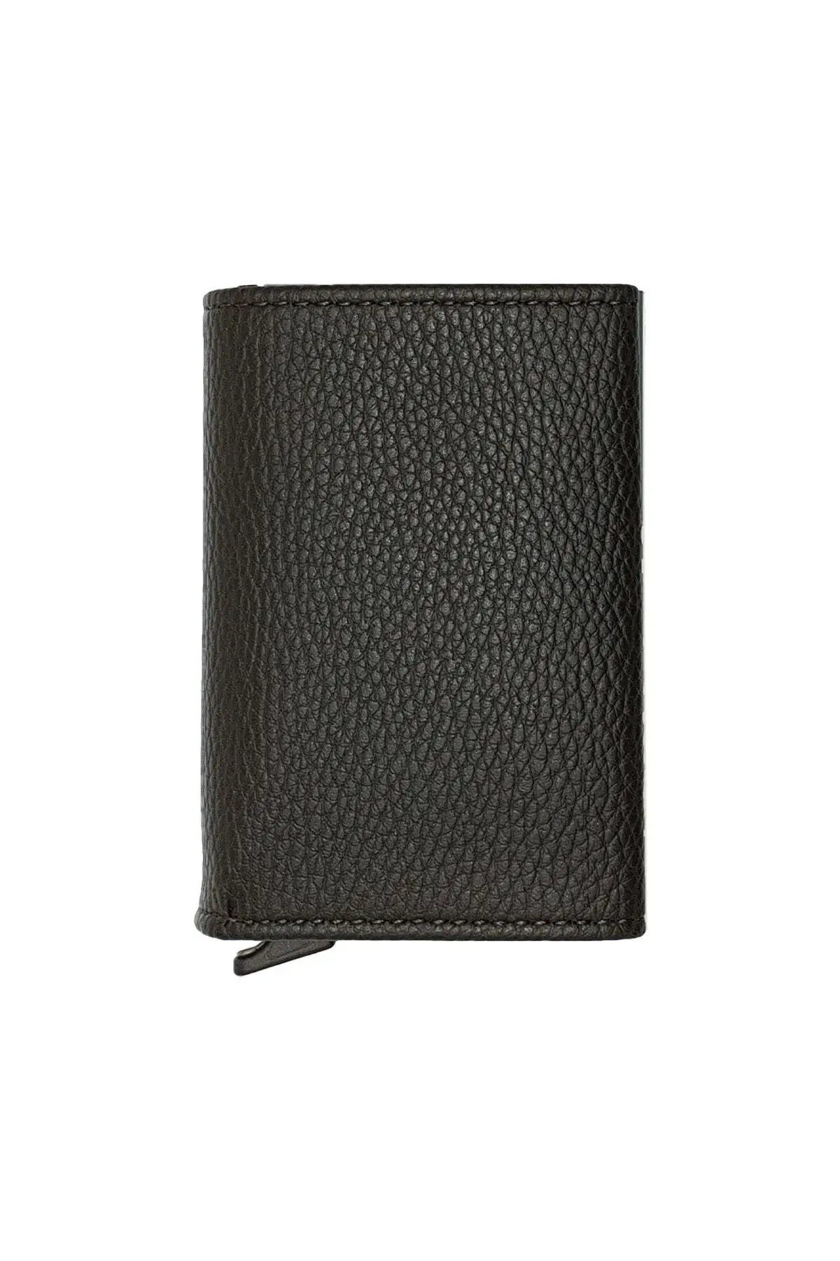 ผู้ชายสีดำอัตโนมัติกลไกกระเป๋าสตางค์ ID ผู้ถือบัตรเครดิต PU หนังกระเป๋าสตางค์