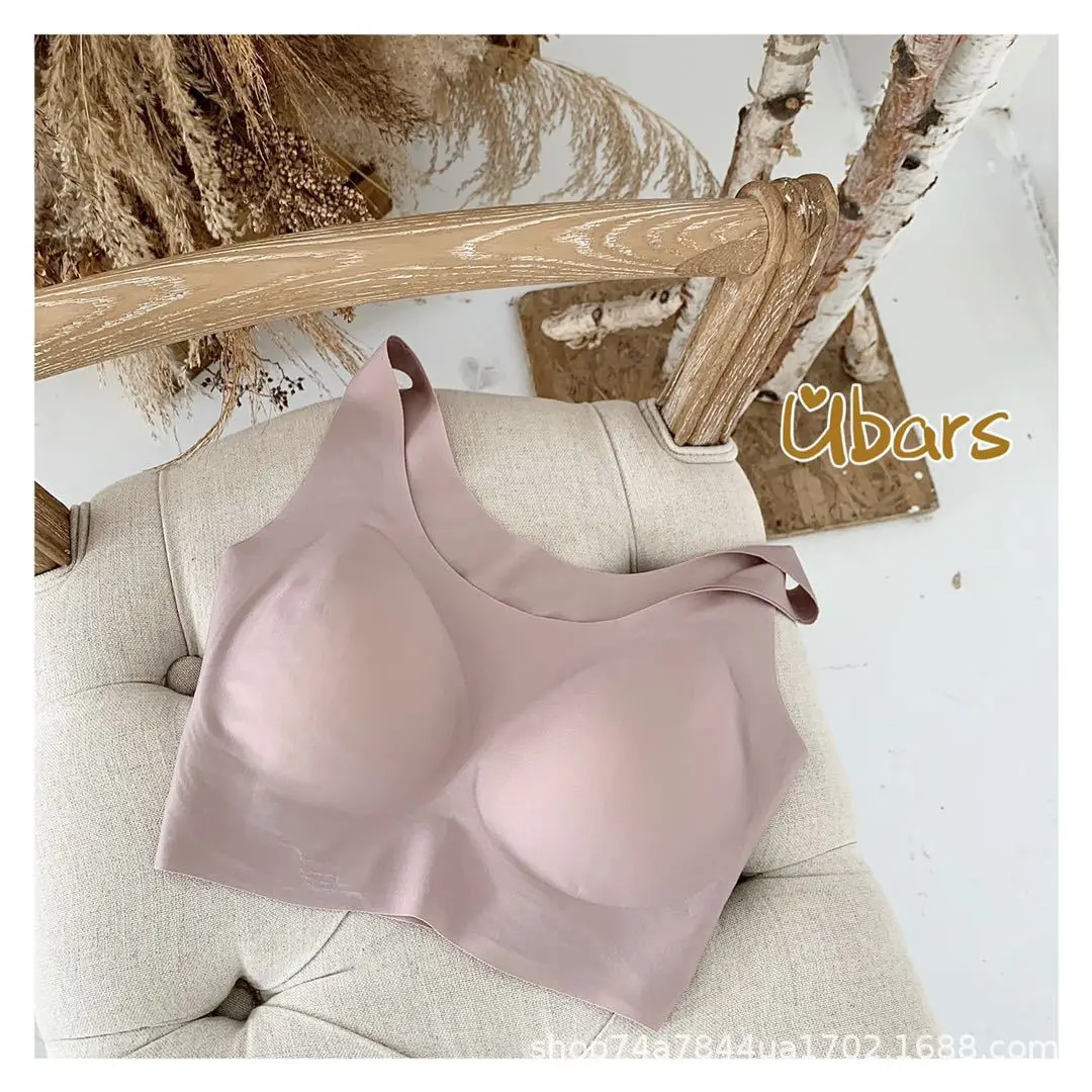 Women's Cotton Bra Sexy Solid Color Underwear Fashion Push Up Comfortable Brassiere Female Sports Yoga Rimless Bra Sexy Lingerie image 3