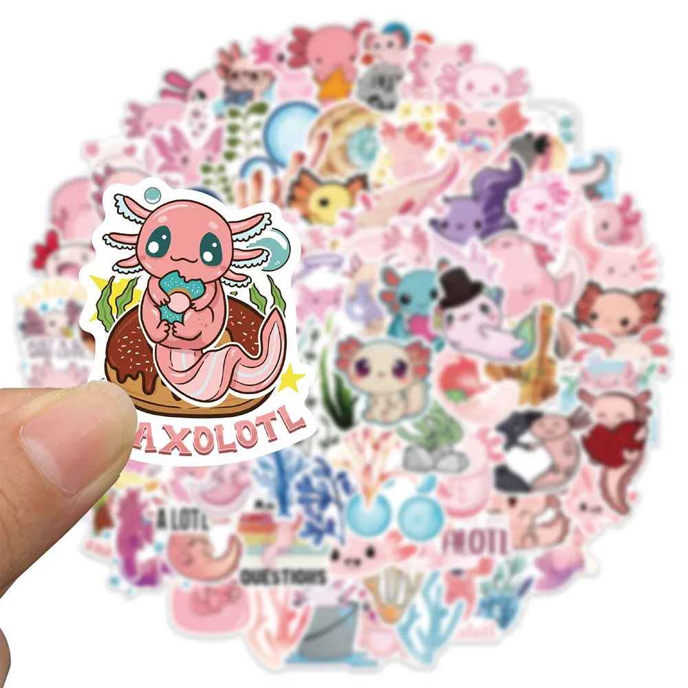 10/30/50/100pcs Cute Animal Axolotl Graffiti Stickers Cartoon Decals Kids Toy DIY Diary Suitcase Scrapbook Phone Laptop Sticker