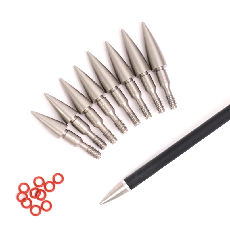 6/12PCS DIY Stainless Steel Arrow Point Tip 70 80 90 100 125 Grain For ID6.2mm Arrow Shaft Broadheads Arrow Head