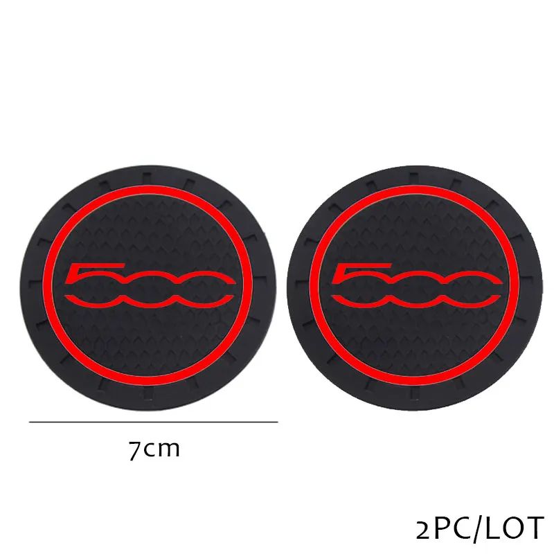 1 / 2pcs Car Coaster Decorate Accessories Water Cup Slot Case For Fiat 500 Punto For Abarth Stilo Palio Bravo Doblo Auto Styling