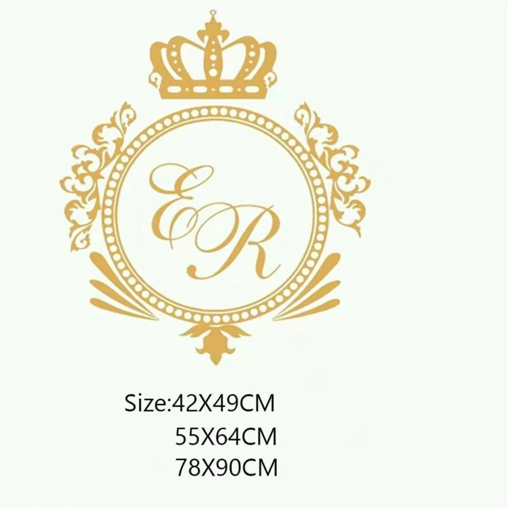 Personalised Wedding Welcome Sticker Sign Bride and Groom Names First Letter Customized Vinyl Decal Sticker