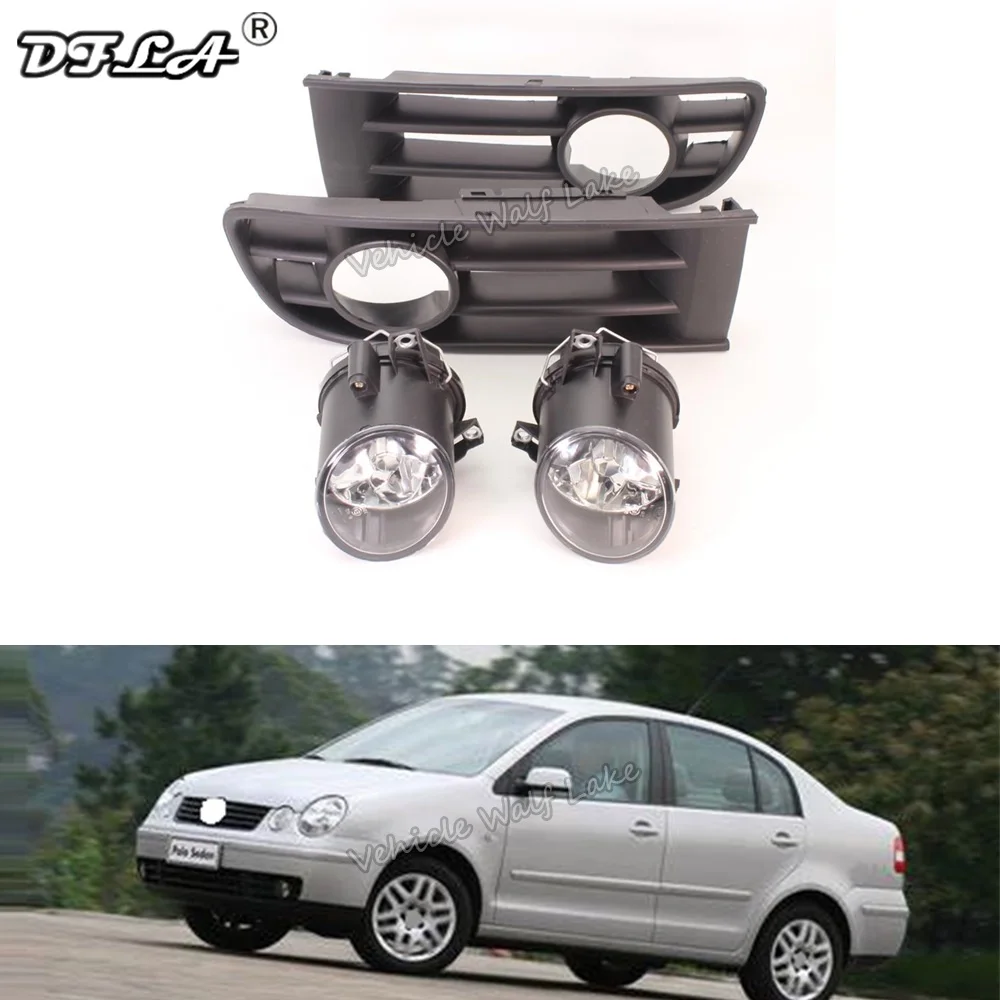 

For VW Polo 9N Sedan 2004 2005 2006 Car-styling Font Halogen Fog Light Fog Lamp Or Fog Light Grille
