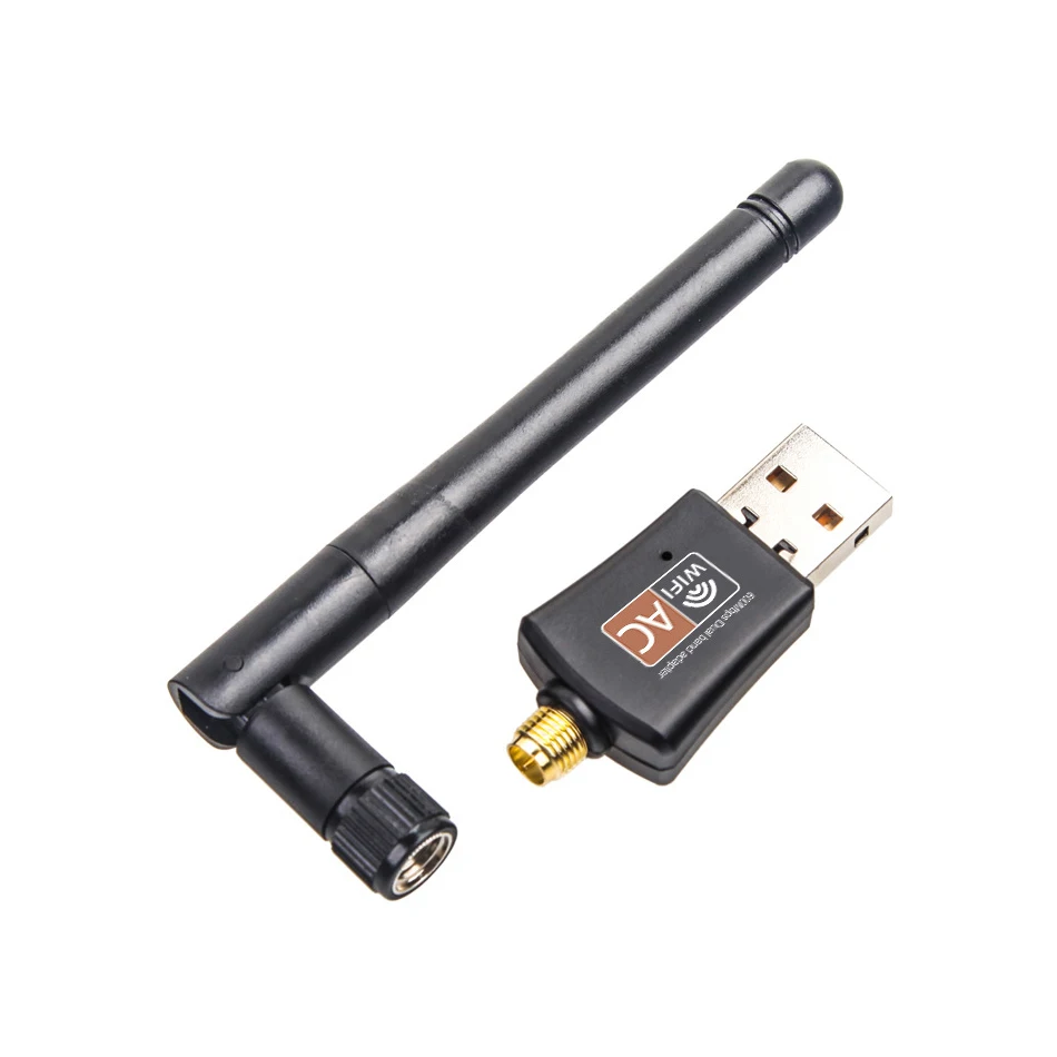 Adaptateur WiFi USB sans fil pour PC, carte réseau, récepteur WiFi, 600G, 5G, bande de touristes, divulguer, ordinateur, carte réseau LAN, 2.4 m