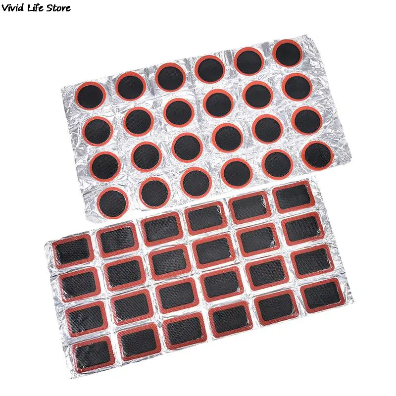 Bike Repair Kits 24Pcs/Tire Tyre Tube Rubber Puncture Patches Set Cycling Puncture Patch Bicycle Motor Bike (Not Contain Glue)