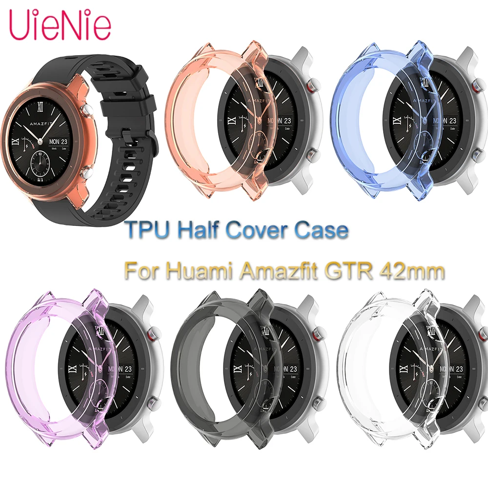 

New TPU Soft Rubber Half-Inclusive Protective Case Cover Smart Watch Dustproof Anti-Drop Frame Shell For Huami Amazfit GTR 42mm